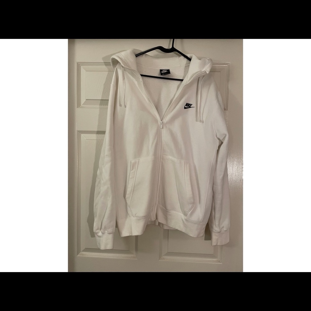 White Nike Zip Up Hoodie